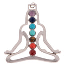 Novelty 7 Gemstone Buddha Yoga Meditation Reiki Chakra Charm Pendant for DIY Chain Necklace