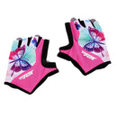 Women Sports Cycling Hiking Mountaineering Gloves Half Finger Shockproof Sports Bicycle Mittens 1 Pair Rose L