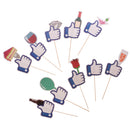Pack of 10 Thumb ''Like'' Photo Booth Props for Wedding Birthday Party Decoration