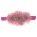 Baby Girl's Pink Flower Headband Pearls Fascinator Newborn Christening Wraps