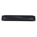 24 Holes C Key Harmonica Mouth Organ Woodwind Musical Instrument for Music Lovers Toy Black