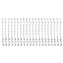 20 Sets Vintage Silver Ends Clip Beads Lobster Clasp Clip Ends Extender Chain