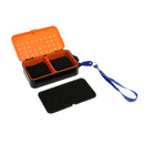 2 Compartment Fishing Storage Box Earthworm Worm Bait Lure Case with Lanyard