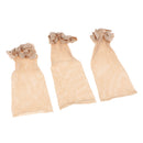 3 Pack Long Wig Caps Nylon Hair Mesh with Open End to Wrap Long and Short Hair Firmly, Elastic and Easy to Wear Beige