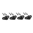 4 Pack Black Nylon Replacement Kayak Lashing Hooks / Bungee Kit with Screws