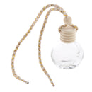 Charm Empty Glass Perfume Bottle Pendant for Car Hanging Decor Flat Shape