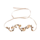 Wedding Bridal Diamante Rhinestone Flower Leaf Headband Handmade Headpiece