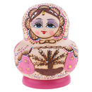 10 Pieces High Quality Wood Tree Printed Russian Nesting Dolls Babushka Matryoshka Gift Home Display