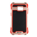 Protective Touch Phone Case Cover Tempered Glass COMPATIBLE FOR Samsung Galaxy S7 Black + Red + Gold