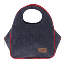 Woven Cool Bag Lunch Box School Office Picnic Insulated Thermal Cooler Totes 23x14x17.5cm