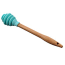 Silicone Honey Dipper Stick Spoon Wood Drizzler Server for Jar Dispenser