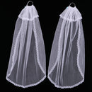 Fashion Doll Wedding Bridal Head Veil 12Inch Doll Wedding Clothes Accessories (White)