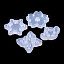 4 Pieces Snowflake Flower Silicone Pendant Molds for Resin Jewelry Making Crafts
