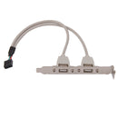 Generic Dual Port USB 2.0 Motherboard Rear Panel Expansion Bracket Host Adapter
