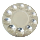 Round Aluminium Alloy Paint Palette for Artist Mixing Tray for Art Supplies