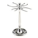 Men Barber Shaving Brush Holder Stand 4 Prongs Metal Alloy Weighted Base