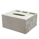 1PCS Car Home Rectangle PU Leather Tissue Box Cover Home Napkin Holder Beige