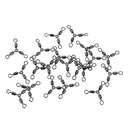 20pcs 3 Way Swivel Fishing Barrel Swivels Swivels Snaps 2cm Stainless Steel