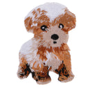 Embroidered Sew Iron on Patch Badge Snow Dog for Hat Bags Fabric Applique Cloth Craft