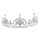Princess Crystal Pearls Hair Crown Tiara Headband Wedding Bridal Headpiece