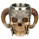 Stainless Steel Horror 3D Skull Design Mug Halloween Decor Beer Wine Coffee Rum Water Cup