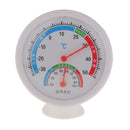 Round Mini Indoor Outdoor Wet Hygrometer Humidity Thermometer Temp Temperature Meter White