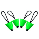 Pack 4 Universal Replacement Green Rubber Ocean Kayak Marine Boat Scupper Plugs Drain Holes Stopper Set