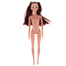 BJD Nude Doll 1/6 Doll 12 Ball Jointed Dolls Girl Doll with Makeup Head for DIY Dolls (Brown Hair)