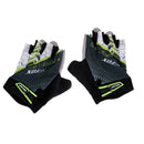 Women Sports Cycling Hiking Mountaineering Gloves Half Finger Shockproof Sports Bicycle Mittens 1 Pair Green XL