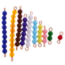 Montessori 10pcs 1-10 Numbers Beads Bars Kids Learn Math Educational Intelligence Development Toy Gift