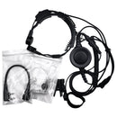 PTT Throat MIC Covert Acoustic Tube Earpiece Headset for Tk-3206/3207/3102
