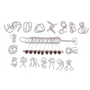 18pcs Classic Steel Unlock Ring Game IQ Brain Teasers Puzzle for Adults Kids Logical Thinking Intelligent Game
