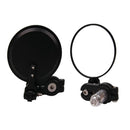 Black Universal Motorcycle 3" Round 7/8" Handle Bar End Rearview Side Mirror