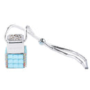 6ML Square Bottle Empty Perfume Bottle Car Home Hanging Charm - Blue Tint