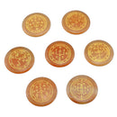 7pcs Natural Red Aventurine Set Crystal Polished Engraved Crystal Reiki Symbol Set The Seven Archangels