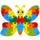 26pcs Wooden Alphabet English Letters Puzzle Educational Toy Gifts - Butterfly