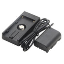 NP-F970 Dummy Battery Adapter DC Coupler W/1/4'' Hot Shoe Mount For Panasonic Digital Camera