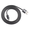1m Metal Spring Micro USB 2.4A Data Sync Fast Charger Charging Cable Wire For Samsung HTC etc Black