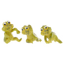 Pack of 3pcs Resin Different Pose Cute Frogs for Flower Pot Bonsai Lawn Decoration Craft - Bloom Season