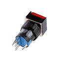 5 Pin 12V 19*19mm LED Light Mini Reset Switch for Contactor Red