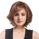 Fluffy Women Short Curly Wave Brown Mixed Full Hair Wig Heat Resistant