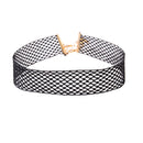 Vintage Lolita Black Lace Collar Choker Gothic Lace Mesh Net Necklace