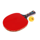 Durable Table Tennis Paddle Ping-Pong Bat Rackets Case Ball Set Long Handle Shake Hands Grips