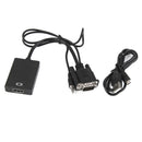 VGA Male with Audio Cable to HDMI Converter Adapter Lead for HDTV PC DVD