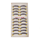 10 Pairs Makeup Handmade Cross Style False Eyelashes Crisscross Voluminous Eye Lashes