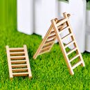 10 Pieces Micro Landscape Decor Wooden Ladder Ornament Garden DIY Crafts