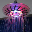 7 LED Colors Changing Acrylic 8'' Top Mounted Rain Round Bathroom Shower Head
