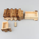 Wooden Wood Magic Puzzle Secret Hide Box Hidden Compartment Brain Teaser Toys w