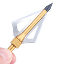 6 Archery Screw Tip Arrow Heads Broadheads Hunting Points 3 blades 100 Grain