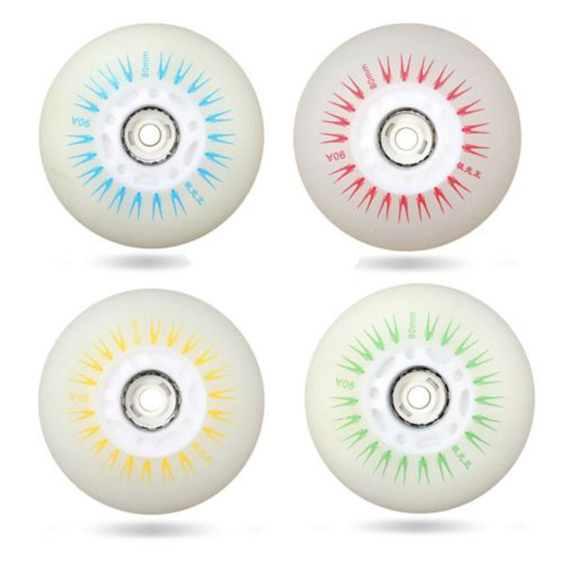 LED-Flash Light Inline Sliding Skate Wheels Roller Skate Rollerblade Replaceme b